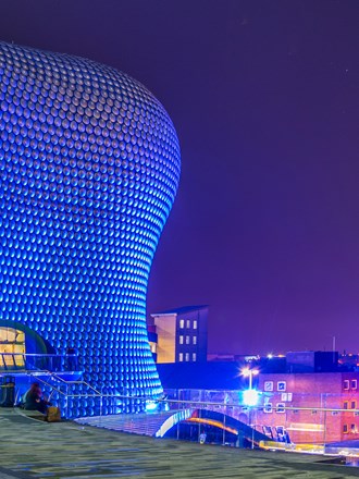Night scene of Birmingham's bull ring Night scene of Birmingham's bull ring