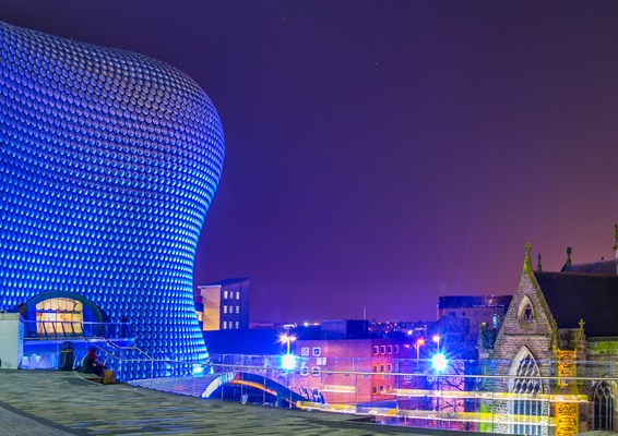 Night scene of Birmingham's bull ring Night scene of Birmingham's bull ring