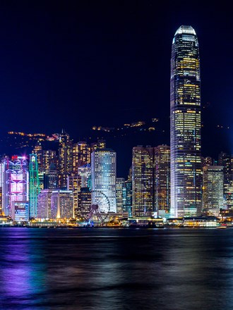 Hong Kong skyline at night Hong Kong skyline at night