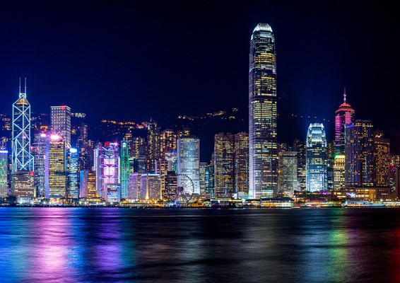 Hong Kong skyline at night Hong Kong skyline at night