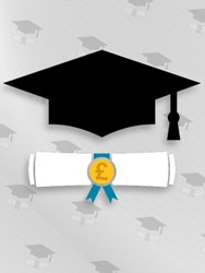 Mortar board and scroll Mortar board and scroll